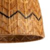29954/00 Lámpara de techo de diseño étnico 60 mimbre color natural con zig zag negro - Imagen 2