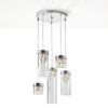 689253 Lámpara de techo redonda LED de diseño moderno AVA Ø43 metal acabado cromo y cristal - Imagen 5