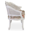 658100 Banco de estilo clásico vintage JULIET flores madera acabado blanco desgastado - Imagen 4