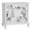 121753 Cómoda de diseño vintage 90 madera blanco con flores pintada a mano - Imagen 4