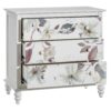 121753 Cómoda de diseño vintage 90 madera blanco con flores pintada a mano - Imagen 5