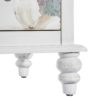121753 Cómoda de diseño vintage 90 madera blanco con flores pintada a mano - Imagen 7