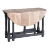 152821 Mesa de comedor plegable de diseño vintage 110 madera acabado natural y negro - Imagen 5