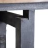 152821 Mesa de comedor plegable de diseño vintage 110 madera acabado natural y negro - Imagen 6