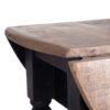 152821 Mesa de comedor plegable de diseño vintage 110 madera acabado natural y negro - Imagen 8