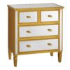 107654 Mueble recibidor de diseño vintage Art Decó 90 madera acabado oro y espejo - Imagen 2