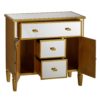 107656 Mueble recibidor de diseño vintage Art Decó 83 madera acabado oro y espejo - Imagen 4