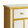 107656 Mueble recibidor de diseño vintage Art Decó 83 madera acabado oro y espejo - Imagen 3