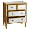 107654 Mueble recibidor de diseño vintage Art Decó 90 madera acabado oro y espejo - Imagen 4