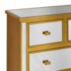107654 Mueble recibidor de diseño vintage Art Decó 90 madera acabado oro y espejo - Imagen 5