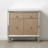 153023 Mueble recibidor de diseño vintage 80 en color beige y espejo plata - Imagen 2