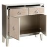 153023 Mueble recibidor de diseño vintage 80 en color beige y espejo plata - Imagen 4