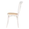 800055 Silla inspiración Thonet madera y ratán blanco lavado