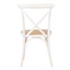 800055 Silla inspiración Thonet madera y ratán blanco lavado