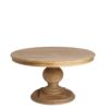 94666 Mesa de comedor redonda de diseño provenzal 140 madera acabado natural - Imagen 6