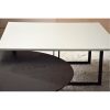 34AC20852N Mesa de centro redonda de diseño moderno minimalista 100 fresno acabado negro