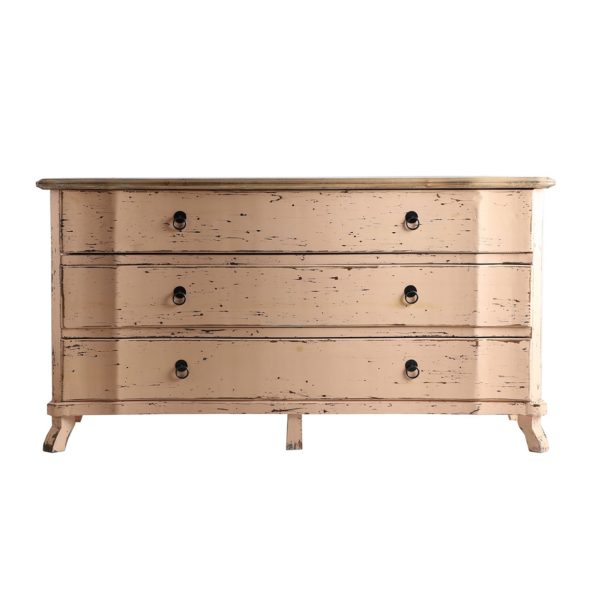 28833 Cómoda de diseño vintage oriental KIATO 150 madera rosa palo con desgastes