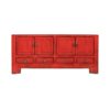 A190 Mueble de televisión de diseño oriental 138 madera antigua rojo con desgastes - Imagen 2