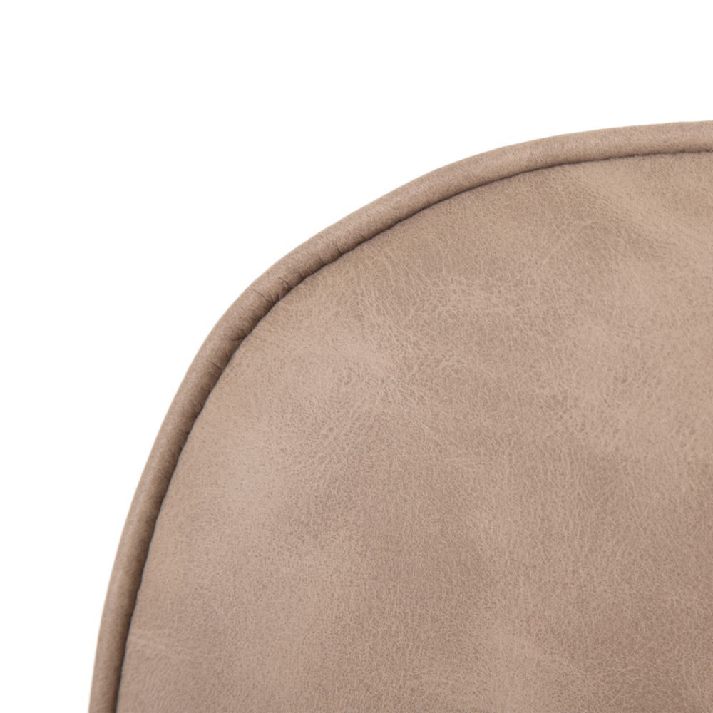 600016 Silla de diseño vintage industrial símil piel beige y patas metal - Imagen 7