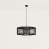 C1010+1160 Lámpara de techo diseño moderno HEDULA acero y médula color negro 2