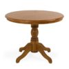 950551 Mesa de comedor redonda de diseño colonial ALTEA 102 madera color roble - Imagen 3