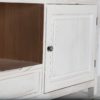21230 Mueble de televisión de diseño rústico provenzal LEUCA 200 madera blanco y natural - Imagen 6