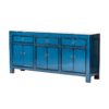 BE170 Aparador de diseño oriental 180 madera azul con desgastes - Imagen 5