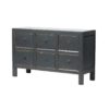 NT235 Cómoda de 6 cajones diseño oriental 140 madera gris con desgastes - Imagen 4
