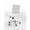 ATENAS Silla de despacho ergonómica giratoria y elevable semipiel blanco - Imagen 2