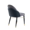 902017 Silla de diseño vintage WICHITA tapizada negro y gris con patas de hierro - Imagen 2