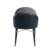 902017 Silla de diseño vintage WICHITA tapizada negro y gris con patas de hierro - Imagen 5