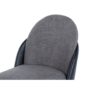 902017 Silla de diseño vintage WICHITA tapizada negro y gris con patas de hierro - Imagen 7