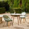 KUS Sillón para exterior madera y cuerda de algodón trenzado verde - Imagen 2
