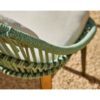 KUS Sillón para exterior madera y cuerda de algodón trenzado verde - Imagen 3