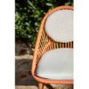 KUS Sillón para exterior madera y cuerda de algodón trenzado naranja - Imagen 2