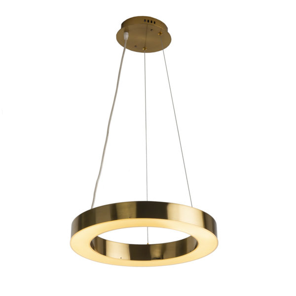 62736/00 Lámpara de techo diseño moderno 40-150 aro hierro dorado y luz led