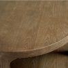 Mesa de centro redonda diseño rústico 90 madera de olmo acabado natural (3)
