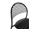 25696/00 Silla diseño moderno industrial metal negro con cojín polipiel - Imagen 4