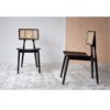 34RK21105 Silla de diseño vintage COSME madera de Sungkai y ratán natural - Imagen 2