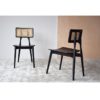 34RK21105 Silla de diseño vintage COSME madera de Sungkai y ratán natural - Imagen 3