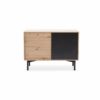 Aparador FLOW de diseño nórdico 102 madera acabado roble y negro - Imagen 2