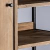 28951 Armario de diseño industrial DROSSIA 120 madera de olmo y hierro negro - Imagen 3