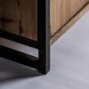 28951 Armario de diseño industrial DROSSIA 120 madera de olmo y hierro negro - Imagen 4