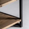 28951 Armario de diseño industrial DROSSIA 120 madera de olmo y hierro negro - Imagen 5