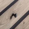 28953 Cómoda de diseño industrial STEKI 100 madera acabado natural y hierro negro - Imagen 4