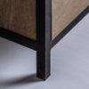 28953 Cómoda de diseño industrial STEKI 100 madera acabado natural y hierro negro - Imagen 6