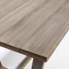 Mesa de comedor rectangular para exterior 300 madera de teka color gris (3)