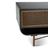 66606/00 Mueble de televisión diseño vintage Art Decó 138 metal negro con dorado - Imagen 2