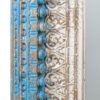 602047 Espejo diseño oriental 150 madera blanco y azul con tallas acabado desgastado - Imagen 2