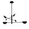 MD2140-6BK Lámpara de techo de diseño moderno Ø125 metal negro y ABS